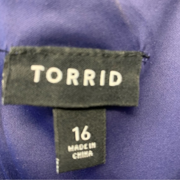 Torrid Skater Dress Purple Floral Sleeveless 16 - Picture 15 of 16